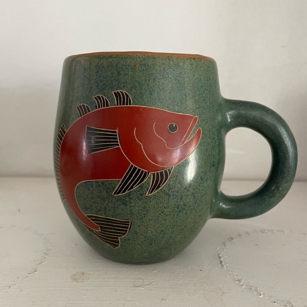 Peruvian signed Fish Mug